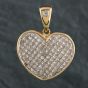 Second Hand 14ct Yellow Gold 2.63ct Princess Cut Diamond Heart Diamond Loose Pendant 4314158