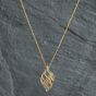 Second Hand 9ct Yellow Gold 0.20ct Diamond Pendant & 18 Inch Prince Of Wales Chain 4314163
