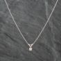 Second Hand White Gold 0.20ct Brilliant Cut Diamond Pendant & 18 Inch Trace Chain 4314192