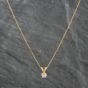 Second Hand Yellow Gold 0.30ct Brilliant Cut Diamond Pendant & 18 Inch Trace Chain 4314209