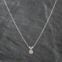 Second Hand White Gold 0.50ct Brilliant Cut Diamond Pendant & 18 Inch Trace Chain 4314211
