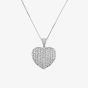 Second Hand Platinum Diamond Pave Heart-Shaped Pendant 4314220