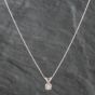 Second Hand White Gold 0.50ct Brilliant Cut Diamond Pendant & 18 Inch Trace Chain 4314222