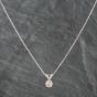 Second Hand White Gold 0.50ct Brilliant Cut Diamond Pendant & 18 Inch Trace Chain 4314225