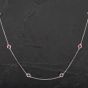 Second Hand 14ct White Gold 18 Inch Ruby Set Necklace 4314459