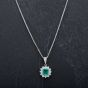 Second Hand Platinum 16" Emerald Pendant 4314506