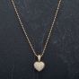 Second Hand 18ct Yellow Gold 16" Diamond Heart Pendant 4314507
