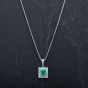 Second Hand Platinum 15" Emerald Pendant 4314508