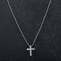 Second Hand Platinum 16" Diamond Cross Pendant 4314512