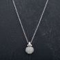 Second Hand 18ct White Gold 16" Diamond Barrel Pendant 4314517
