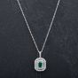 Second Hand 14ct White Gold 16" Emerald Pendant 4314524