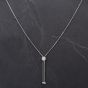 Second Hand 14ct White Gold 26" Brilliant Cut Diamond Seven Stone Slider Pendant 4314538