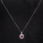 Second Hand Platinum Oval 1.79ct Ruby & 0.86ct Diamond Pendant 4314549