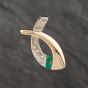 Second Hand 14ct Yellow Gold Emerald & Diamond Pendant 4314571