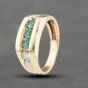 Second Hand 14ct Yellow Gold Emerald & 0.67ct Brilliant Cut Diamond Set Signet Ring 43151023