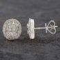 Second Hand 14ct White Gold 0.60ct Diamond Oval Stud Earrings 43170127