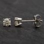 Second Hand White Gold 4 Claw Diamond Stud Earrings 4317012