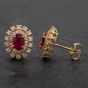 Second Hand 1.19ct Ruby & 0.66ct Diamond Stud Earrings 4317019