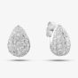 Second Hand 18ct White Gold 1.75ct Brilliant Cut Diamond Pear Shaped Pave Stud Earrings 43171004