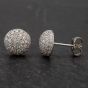 Second Hand 18ct White Gold Diamond Pave Stud Earrings 4317101