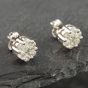 Second Hand 14ct White Gold 1.00ct Brilliant Cut Diamond Flower Cluster Stud Earrings 43171046