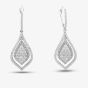 Second Hand 14ct White Gold 1.50ct Brilliant Cut Diamond Pear Shaped Dropper Earrings 43171049