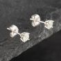 Second Hand 18ct White Gold 0.38ct Brilliant Cut Diamond Stud Earrings 43171124