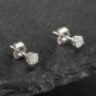 Second Hand 14ct White Gold 0.25ct Brilliant Cut Diamond Stud Earrings 43171142