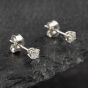 Second Hand 14ct White Gold 0.25ct Brilliant Cut Diamond Stud Earrings 43171145