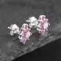 Second Hand 9ct White Gold 0.74ct Ruby & Diamond Marquise Shape Cluster 9mm Stud Earrings 43171242