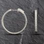 Second Hand 14ct White Gold 0.57ct Brilliant Cut Diamond Hoop Earrings 4317128