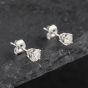 Second Hand 18ct White Gold 0.50ct Brilliant Cut Diamond Stud Earrings 43171345