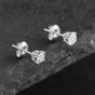 Second Hand 18ct White Gold 0.50ct Brilliant Cut Diamond Single Stone Stud Earrings 43171349