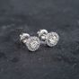 Second Hand White Gold 5mm 0.65ct Brilliant Cut Diamond Halo Cluster Stud Earrings 43171351