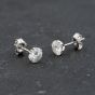 Second Hand Platinum 1.17ct Brilliant Cut Diamond Claw Set Stud Earrings 43171362