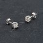 Second Hand 14ct White Gold 0.80ct Brilliant Cut Diamond 4 Claw Stud Earrings 43171363