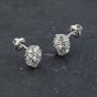Second Hand 14ct White Gold 0.90ct Diamond Multi-Cut Stud Earrings 43171366