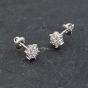 Second Hand 14ct White Gold 1.00ct Brilliant Cut Diamond Flower Stud Earrings 43171368