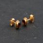 Second Hand 9ct Yellow Gold 8mm Garnet Oval Stud Earrings 43171370