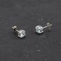 Second Hand White Gold 4.5mm Blue Topaz Set Stud Earrings 43171377