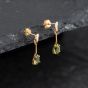 Second Hand Yellow Gold 18mm Peridot Dropper Earrings 43171389