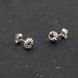 Second Hand White Gold 5.5mm Knot Stud Earrings 43171395