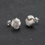 Second Hand White Gold 12mm Knot Stud Earrings 43171396