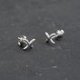 Second Hand 9ct White Gold 6mm Stud Earrings 43171397