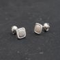 Second Hand 9ct White Gold 7mm Stud Earrings 43171398