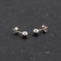 Second Hand White Gold 3mm Ball Stud Earrings 43171400