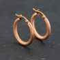 Second Hand Rose Gold 20mm Patterned Hoop Earrings 43171414