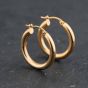 Second Hand Yellow Gold 21mm Hoop Earrings 43171421