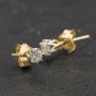 Second Hand 9ct Yellow Gold 0.08ct Brilliant Cut Diamond Stud Earrings 43171470