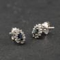 Second Hand 9ct White Gold 0.76ct Sapphire & 0.19ct Diamond Pear Shaped 6.8mm Stud Earrings 43171472